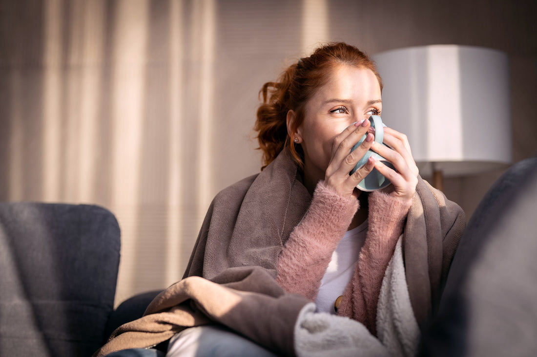 woman drinking tea